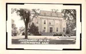 Independence Kansas Montgomery Court House Real Photo Antique Postcard K40826