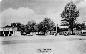 VANDALIA, Illinois IL   MABRY TOURIST COURT  Roadside Motel & Cafe  B&W Postcard