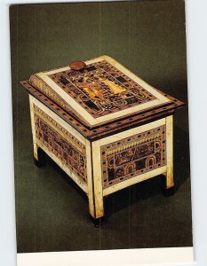 Postcard Painted Wood and Ivory Chest, Egyptian Museum, Cairo, Egypt