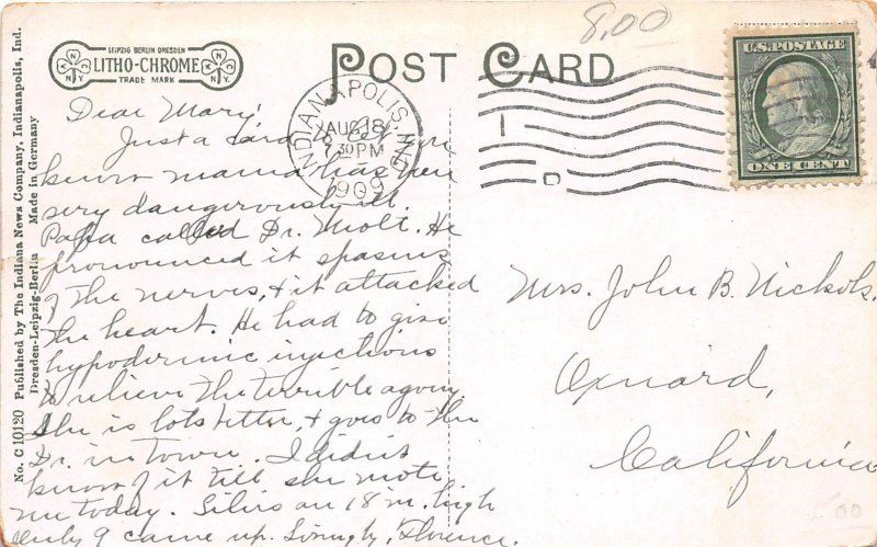 J64/ Indianapolis Indiana Postcard c1910 Atlas Engine Works Factory 270