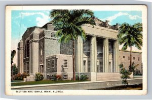Miami FL-Florida, Scottish Rite Temple, Vintage Postcard 
