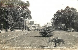 Postcard RPPC 1930s Florida Pensacola Wright Street Looking East FL24-1174