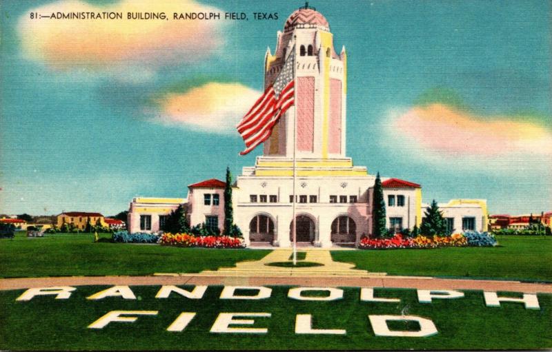 Texas San Antonio Randolph Field Administration Building 1954