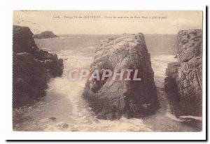 Presqu'ile de Quiberon 39ile Old Postcard In the corridors of Port Bara sea