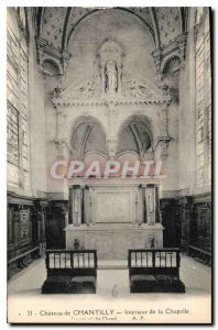 Old Postcard Chateau de Chantilly Chapel Interior