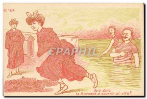 Old Postcard Female Nude erotic Baroness