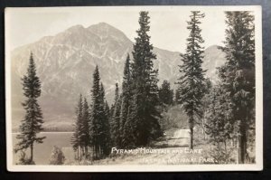 Mint Canada Real Photo Postcard Cover RPPC Pyramid Mountain Jasper Park Slark