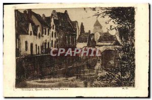 Old Postcard Bruges Wharf Menetriers