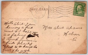 Linton Indiana 1909 Postcard Opera House Theatre