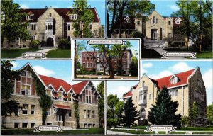 Rocky Mountain College Campus Billings Montana Postcard linen