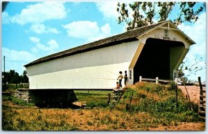 Postcard - Geeting Bridge - Lewisburg, Ohio