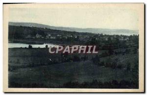 Old Postcard Clairvaux Lake and Vue Generale