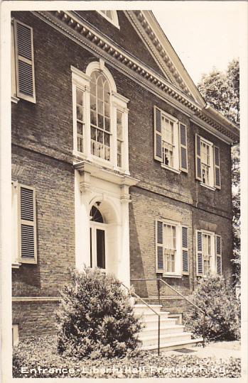 Entrance Liberty Hall Frankfort Kentucky Real Photo