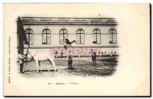 Old Postcard Equestrian Horse Vaulting Saumur