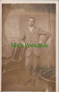 Ancestor Postcard - Men's Fashion, Young Suited Handsome Gentleman RS33744