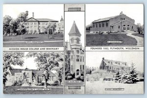 c1910 Mission House Christian Coeducational Multiview Plymouth Wisconsin Postcar