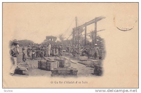 DAHOMEY . 1890s ; Gi-Gla Roi d'Alladah et sa Suite