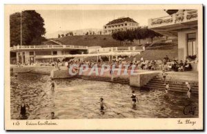 Evian les Bains - La Plage - Old Postcard