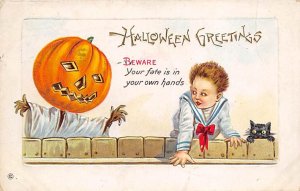 Pumkin head Beware Halloween View Images