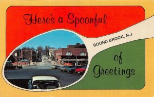 BOUND BROOK New Jersey NJ   HAMILTON STREET SCENE  Spoon Series VINTAGE Postcard