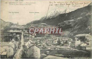 Old Postcard The Alps Briancon 163 1821 general view greater D europe city