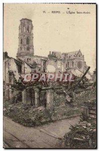 Reims - The Church of Saint Andre - Old Postcard