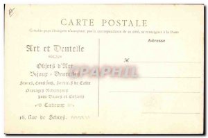 Old Postcard Folklore Lace Dentelliere Monkey