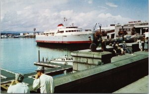 Victoria BC MV 'Coho' Ship in Harbour Black Ball Line Unused Postcard G91