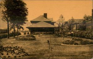 Elkhart IN LS&MS RR Train Depot Station c1910 Postcard