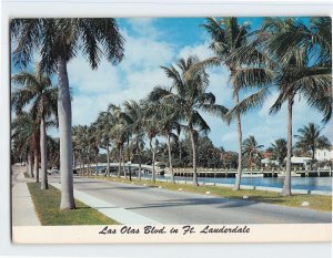 Postcard Las Olas Boulevard in Fort Lauderdale, Florida