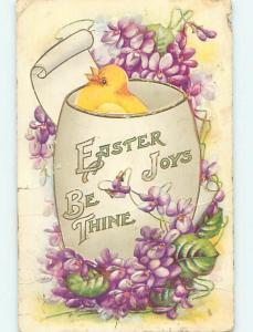 Edge Wear Divided-Back Easter CHICK INSIDE AN EGG o6368