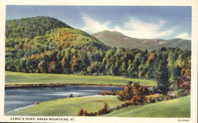 Camel's Hump - Green Mountains VT, Vermont - 1935 Linen