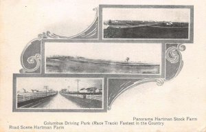 Columbus Ohio Driving Park Race Track Hartman Stock Farm Postcard AA84069