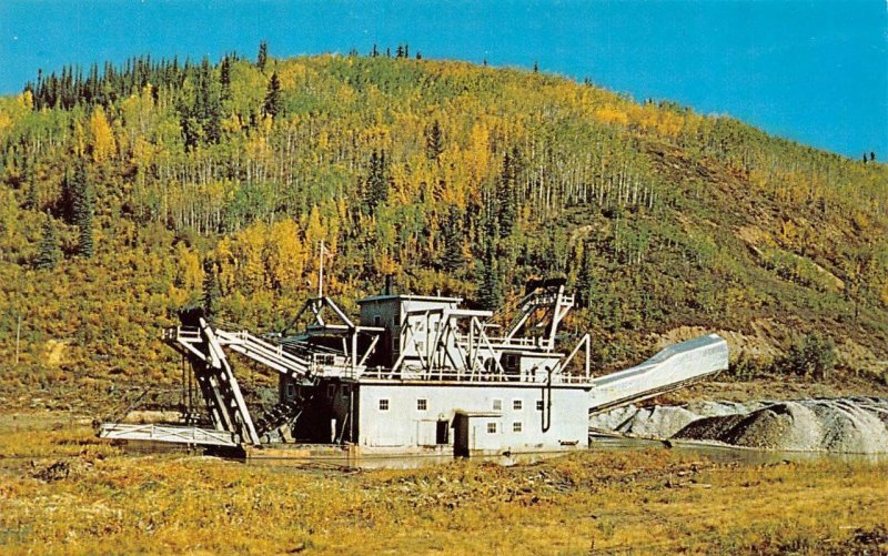 Dawson City, Yukon Canada  GOLD DREDGE~Mining Equipment  VINTAGE Chrome Postcard