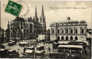 CPA CHOLET-L'Église et le Théatre (189897)