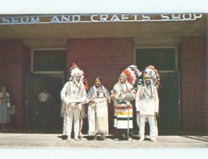 Pre-1980 NATIVE BLACKFEET INDIANS AT PLAINS INDIAN MUSEUM Browning MT E7360