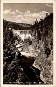 Moyie Springs Idaho RPPC Power Dam Moyie Canyon Ross Hall Photo Postcard Y8