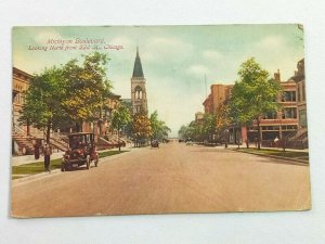 Vintage Postcard 1911Michigan Boulevard Looking North from 22d St. Chicago IL