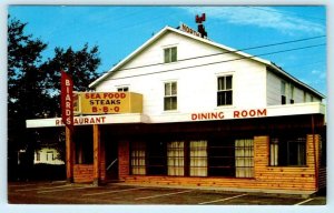 PERCE, QUEBEC Canada ~ Roadside BIARD'S RESTAURANT 1950s-60s Postcard