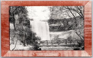 1908 Minnehaha Falls and Bridge Waterfall in Minnesota MN Posted Postcard