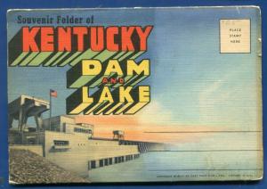 Kentucky ky Dam Lake Delta Queen State Park Eggners Ferry Bridge postcard folder