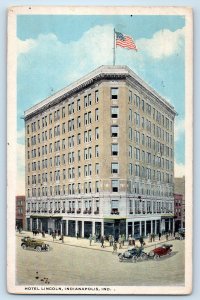 1919 Indianapolis Indiana IN Vintage Postcard Hotel Lincoln View Building Posted