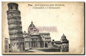 Postcard Old Pisa Parte Posteriore Gattedrale Il Campanile Della E Il Camposanto