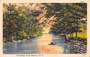 Greetings from bolivar, New York, USA D.P.O. , Discontinued Post Office 1938 