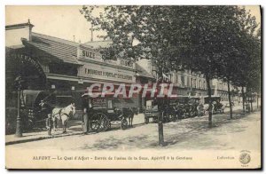 Old Postcard The wharf Alfort & # 39Alfort Entree of & # 39usine Suze Aperiti...
