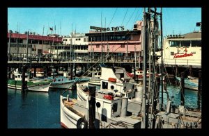 1960s San Francisco Fisherman's Wharf Tarantino's Aliotio's Boats Postcard 263