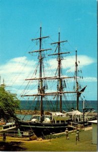 Lahaina, Maui HI Hawaii  THE CARTHAGINIAN Whaler~Sailing Ship~Museum  Postcard