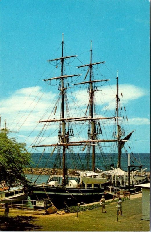 Lahaina, Maui HI Hawaii  THE CARTHAGINIAN Whaler~Sailing Ship~Museum  Postcard