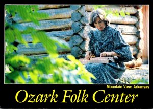 Arkansas Mountain View Ozark Folk Center Dulcimer Player On Rock