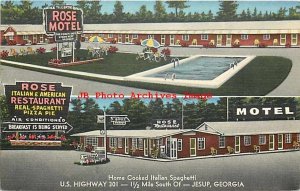 GA, Jesup, Georgia, Rose Motel, Restaurant, Pool, MultiView, Smith 